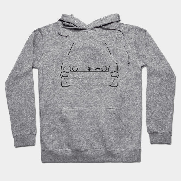 VW Golf GTI Mk 1 outline graphic (black)